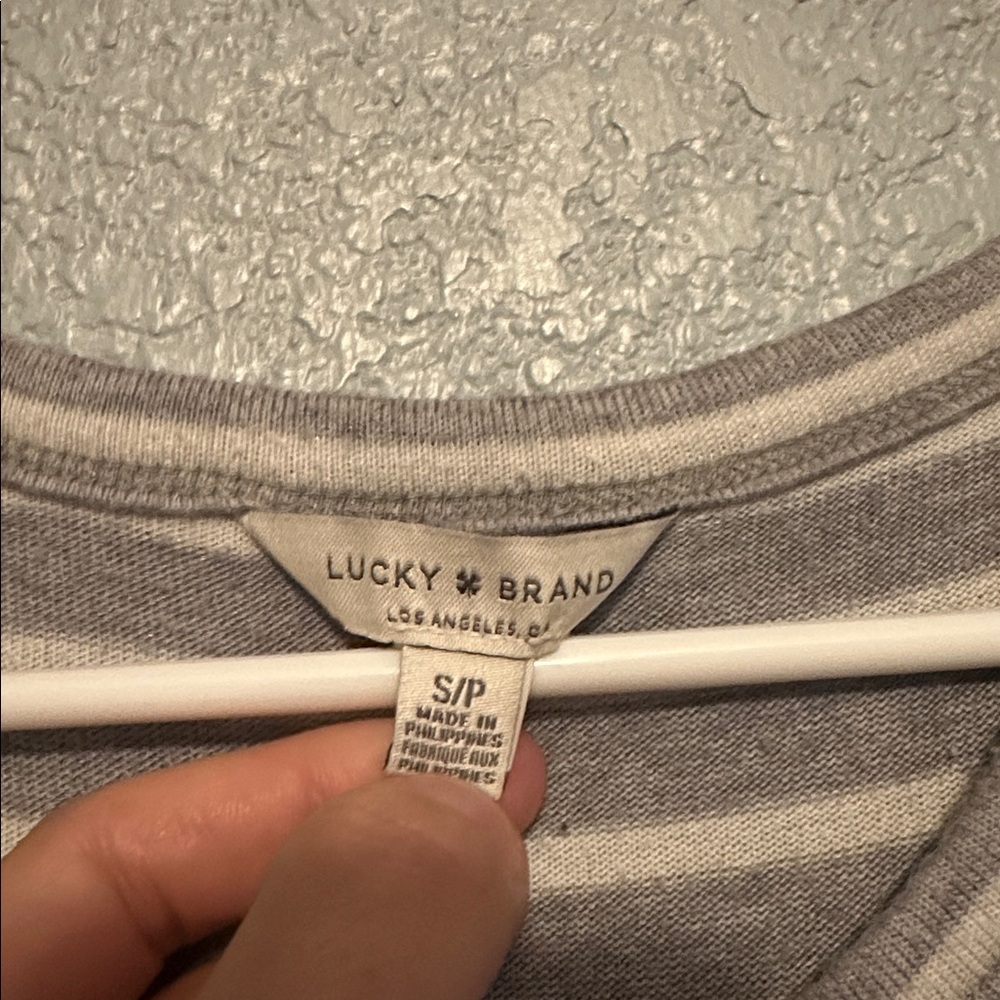 Lucky Brand Gray and White Striped Maxi Dress - Picture 5 of 8
